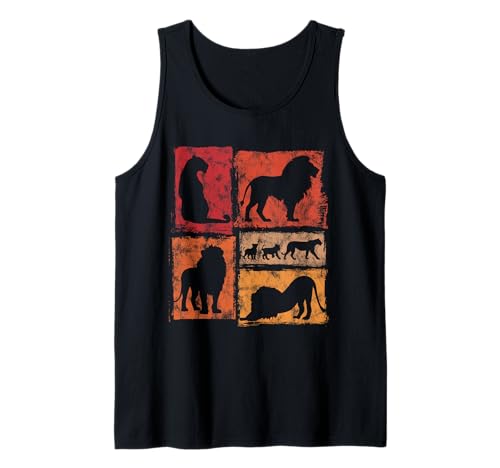 Löwen Retro-Stil Vintage Löwe Stolz für Männer Frauen Kinder Tank Top Löwen Retro-Stil Vintage Löwe Stolz für Männer Frauen Kinder Tank Top von Vintage Funny Lion Accessories for Men Women Kids