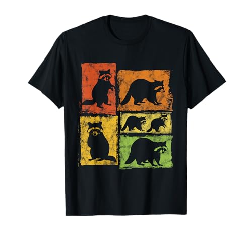 Retro Waschbär Grafik von Müll Panda Verhalten Männer Frauen Kinder T-Shirt von Vintage Funny Raccoon Designs for Men Women Kids