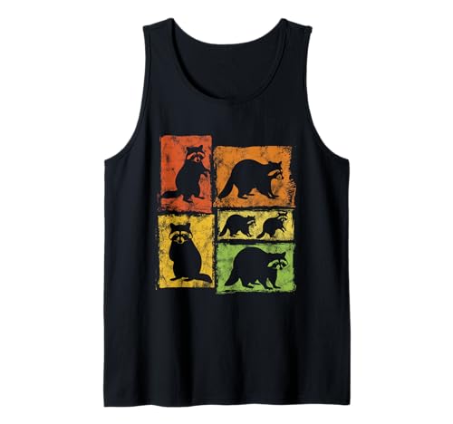 Retro Waschbär Grafik von Müll Panda Verhalten Männer Frauen Kinder Tank Top von Vintage Funny Raccoon Designs for Men Women Kids