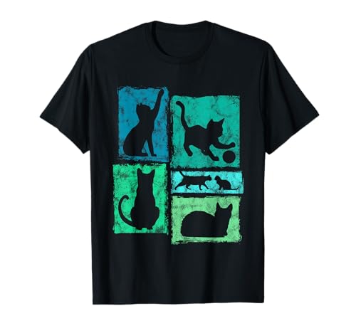 Retro-Katzen-Grafik für Katze, Mutter und Katze, Vater, Männer, Frauen, Kinder T-Shirt von Vintage Funny Retro Cat Designs for Men Women Kids