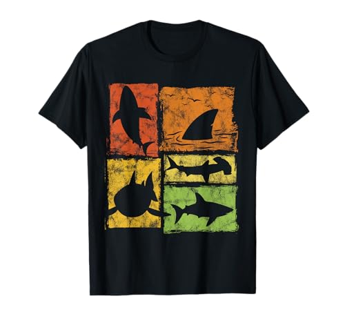 Hai-Grafik im Retro-Stil für Männer, Frauen, Kinder T-Shirt von Vintage Funny Shark Designs for Men Women Kids