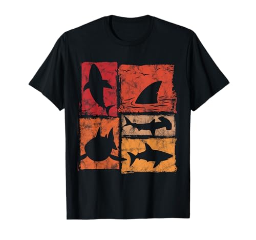 Retro Style Shark Moves Grafik für Männer Frauen Kinder T-Shirt von Vintage Funny Shark Designs for Men Women Kids