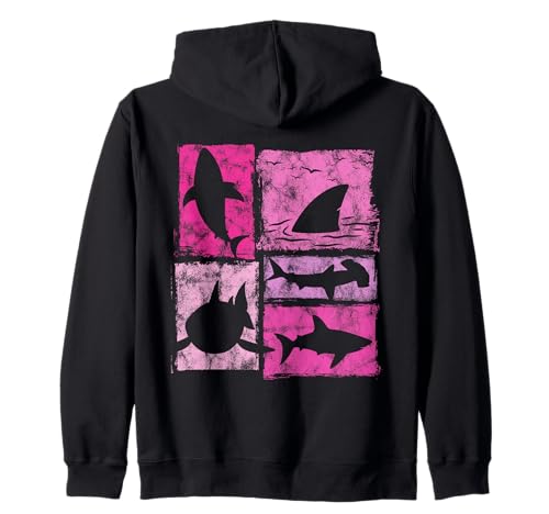 Retro-Hai-Grafik typischer Bewegungen für Frauen und Mädchen Kapuzenjacke Retro-Hai-Grafik typischer Bewegungen für Frauen und Mädchen Kapuzenjacke von Vintage Funny Shark Designs for Women And Girls