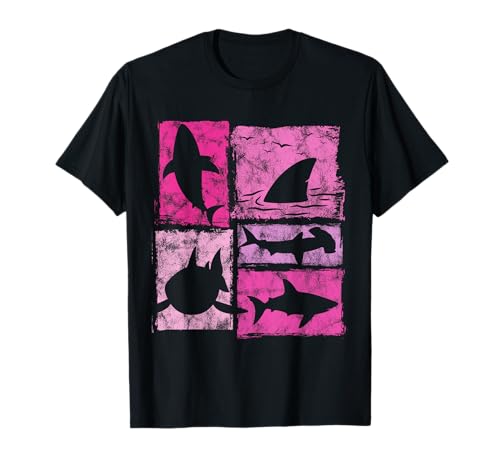 Retro-Hai-Grafik typischer Bewegungen für Frauen und Mädchen T-Shirt Retro-Hai-Grafik typischer Bewegungen für Frauen und Mädchen T-Shirt von Vintage Funny Shark Designs for Women And Girls