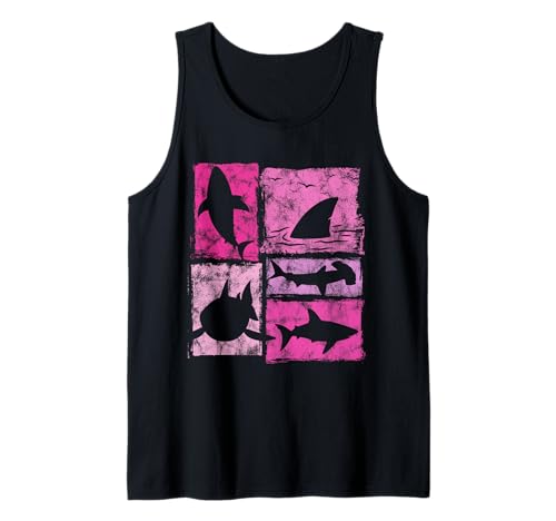 Retro-Hai-Grafik typischer Bewegungen für Frauen und Mädchen Tank Top Retro-Hai-Grafik typischer Bewegungen für Frauen und Mädchen Tank Top von Vintage Funny Shark Designs for Women And Girls