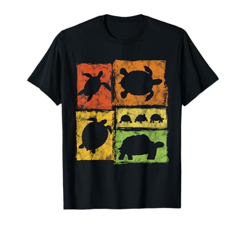 Schildkröte Schildkröte Retro Stil Grafik für Männer Frauen Kinder T-Shirt von Vintage Funny Turtle Designs for Men Women Kids