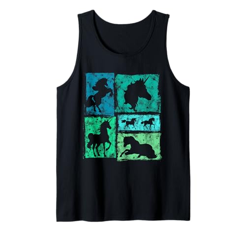 Einhorn Retro Stil Vintage Perspektiven für Frauen Mädchen Tank Top von Vintage Funny Unicorn Graphics for Women And Girls