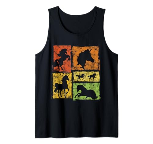 Einhorn Retro Stil Vintage Typische Bewegungen für Frauen Mädchen Tank Top von Vintage Funny Unicorn Graphics for Women And Girls