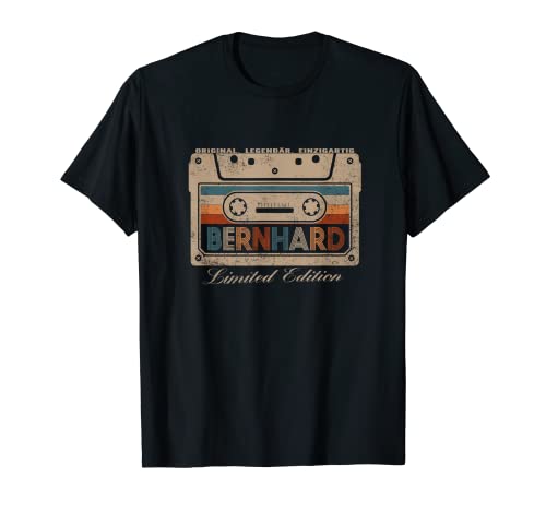 Herren Bernhard Limited Edition Retro Kassette T-Shirt von Vintage Geschenke für Bernhard