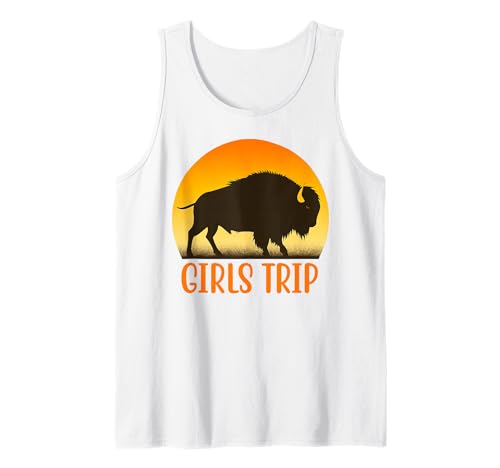 Buffalo Damen Mädchen Reise Urlaub Reisen Tank Top von Vintage Girls Trip Outfit Buffalo Designs