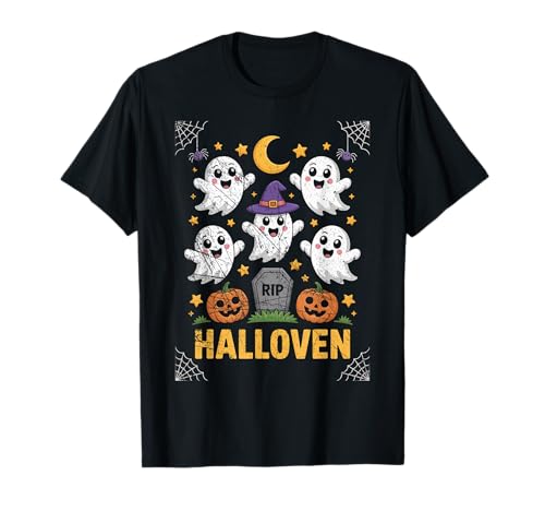 Halloween Schwarze Katzen Geister Kostüm Damen Mädchen Kinder Kleinkind T-Shirt von Vintage Halloween Cat Costume Ideas And Gift