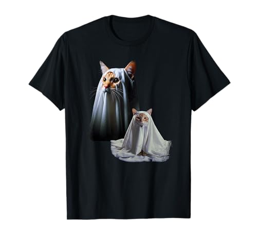 Retro Halloween Ghost Shirt Herren Kinder Für Frauen Meme Cat T-Shirt Retro Halloween Ghost Shirt Herren Kinder Für Frauen Meme Cat T-Shirt von Vintage Halloween Ghost Tabby Cat Costume Funny