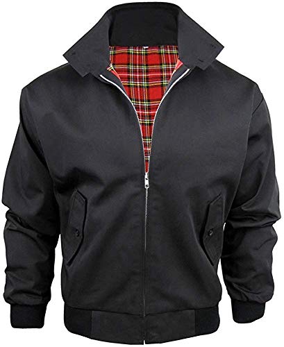 Vintage Harrington Von Wholesale Workwear - Erwachsene Harrington Jacke Britisch Mantel Klassisch 1970er Jahre Retro Scooter Kariertes Futter - Schwarz, XL Vintage Harrington Von Wholesale Workwear - Erwachsene Harrington Jacke Britisch Mantel Klassisch 1970er Jahre Retro Scooter Kariertes Futter - Schwarz, XL von Vintage Harrington By WHOLESALE WORKWEAR