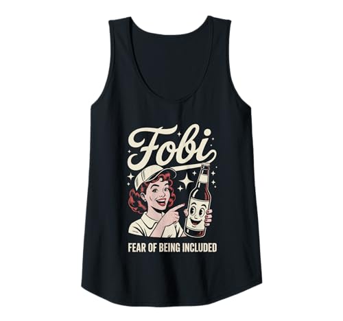 Damen FOBI Angst, einbezogen zu Werden Retro Introvertierte Tank Top von Vintage Humor Introvertierte Introvertierte