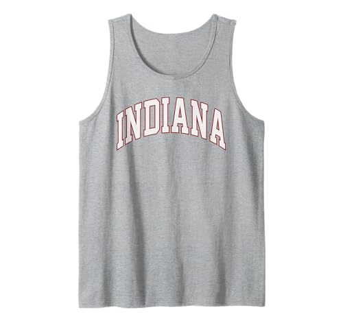 Retro Indiana Herren Indiana Damen Vintage Rot Weiß Souvenir Tank Top Retro Indiana Herren Indiana Damen Vintage Rot Weiß Souvenir Tank Top von Vintage Indiana Men Indiana Women Retro Indiana IN