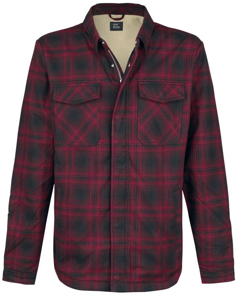 Vintage Industries Class Sherpa Übergangsjacke rot schwarz in XXL von Vintage Industries