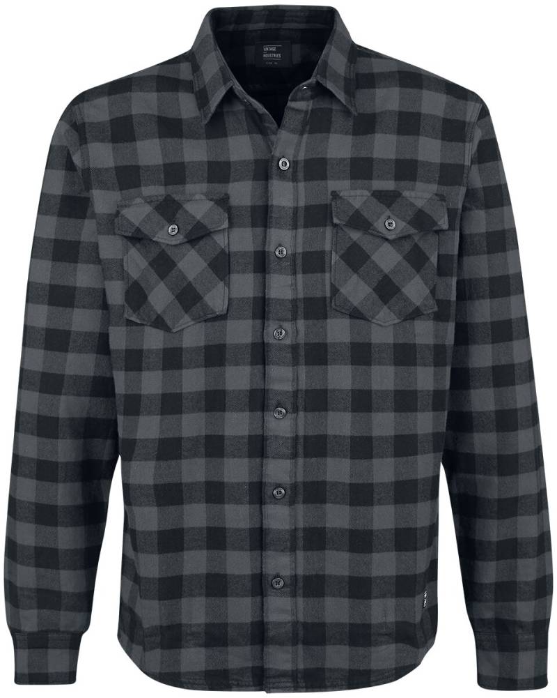 Vintage Industries Flanellhemd - Harley Shirt - S bis 3XL - für Männer - Größe 3XL - charcoal/schwarz Vintage Industries Flanellhemd - Harley Shirt - S bis 3XL - für Männer - Größe 3XL - charcoal/schwarz von Vintage Industries