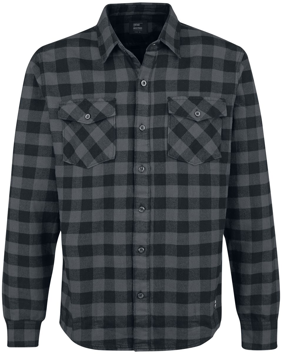 Vintage Industries Flanellhemd - Harley Shirt - S bis 3XL - für Männer - Größe M - charcoal/schwarz Vintage Industries Flanellhemd - Harley Shirt - S bis 3XL - für Männer - Größe M - charcoal/schwarz von Vintage Industries