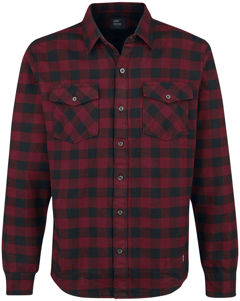 Vintage Industries Harley Shirt Flanellhemd rot schwarz in XXL Vintage Industries Harley Shirt Flanellhemd rot schwarz in XXL von Vintage Industries