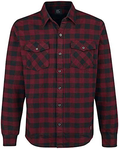 Vintage Industries Harley Shirt Männer Flanellhemd rot/schwarz L von Vintage Industries