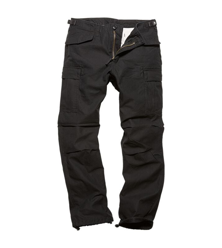 Vintage Industries Stoffhose - M65 HEAVY SATIN PANTS - S bis XXL - für Männer - Größe S - schwarz Vintage Industries Stoffhose - M65 HEAVY SATIN PANTS - S bis XXL - für Männer - Größe S - schwarz von Vintage Industries