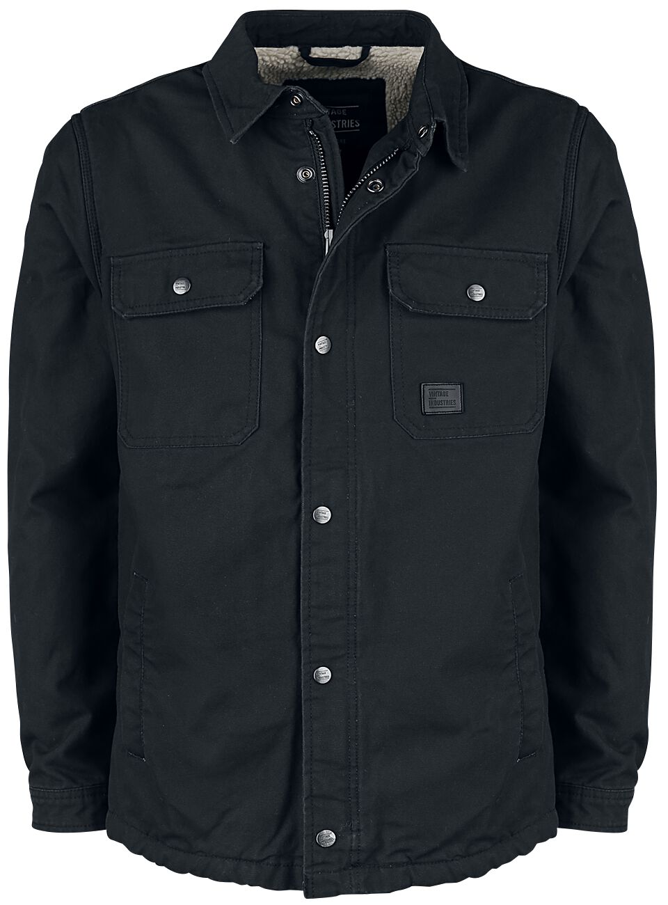 Vintage Industries Übergangsjacke - Dean Sherpa - S bis 3XL - für Männer - Größe L - schwarz von Vintage Industries