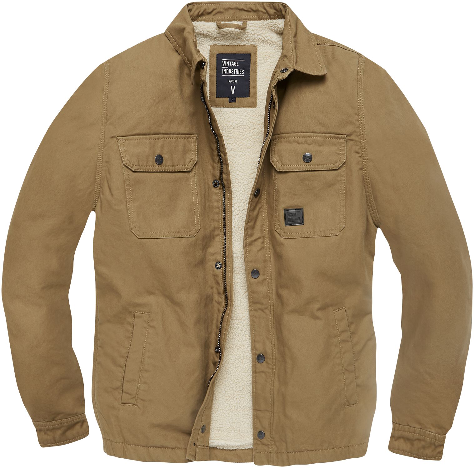 Vintage Industries Übergangsjacke - Dean Sherpa - S bis XXL - für Männer - Größe S - sand Vintage Industries Übergangsjacke - Dean Sherpa - S bis XXL - für Männer - Größe S - sand von Vintage Industries