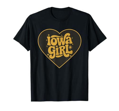 Retro-Trowback für Mädchen aus Iowa mit Herzmotiv, für Mädchen T-Shirt Retro-Trowback für Mädchen aus Iowa mit Herzmotiv, für Mädchen T-Shirt von Vintage Iowa Hometown Pride