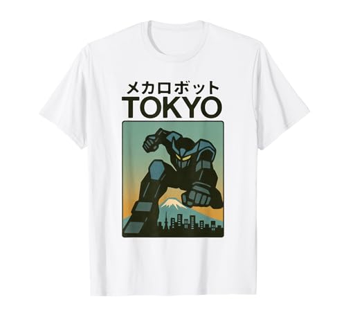 Mecha Robot Fighting Pose Boys Vintage Japanisches Poster Tokio T-Shirt von Vintage Japanese Poster Art Japan Lovers DonaOnca