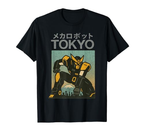 Mecha Robot Fighting Pose Boys Vintage Japanisches Poster Tokio T-Shirt von Vintage Japanese Poster Art Japan Lovers DonaOnca