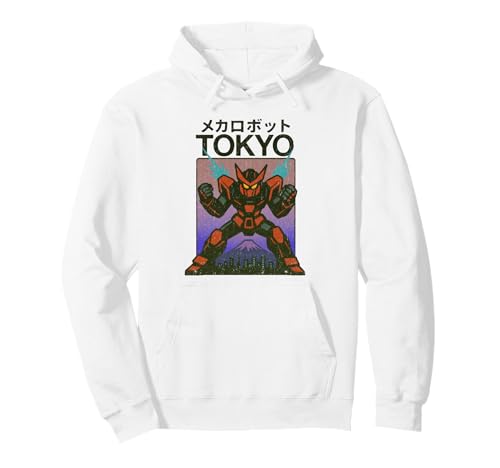 Mecha Robot Powering Up Boys Vintage Japanisches Poster Tokio Pullover Hoodie von Vintage Japanese Poster Art Japan Lovers DonaOnca