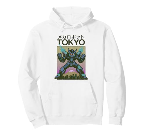 Mecha Robot Powering Up Boys Vintage Japanisches Poster Tokio Pullover Hoodie von Vintage Japanese Poster Art Japan Lovers DonaOnca