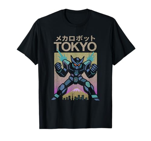 Mecha Robot Powering Up Boys Vintage Japanisches Poster Tokio T-Shirt von Vintage Japanese Poster Art Japan Lovers DonaOnca