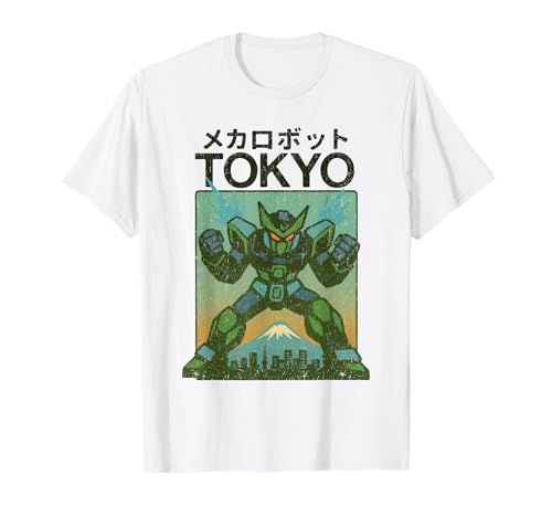 Mecha Robot Powering Up Boys Vintage Japanisches Poster Tokio T-Shirt von Vintage Japanese Poster Art Japan Lovers DonaOnca