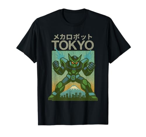 Mecha Robot Powering Up Boys Vintage Japanisches Poster Tokio T-Shirt von Vintage Japanese Poster Art Japan Lovers DonaOnca