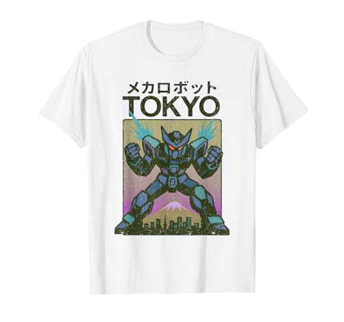Mecha Robot Powering Up Boys Vintage Japanisches Poster Tokio T-Shirt von Vintage Japanese Poster Art Japan Lovers DonaOnca