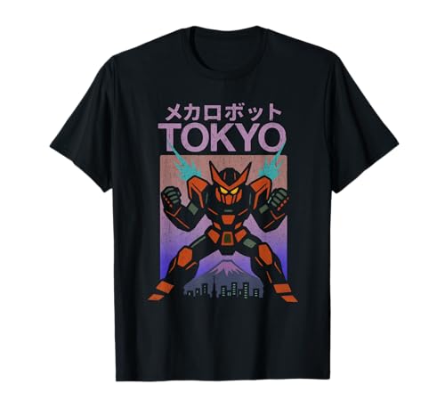 Mecha Robot Powering Up Boys Vintage Japanisches Poster Tokio T-Shirt von Vintage Japanese Poster Art Japan Lovers DonaOnca