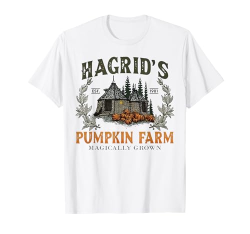 Retro Fall Hagrid's Pumpkin Farm Patch Herbst Kürbis Garten T-Shirt von Vintage Like Up