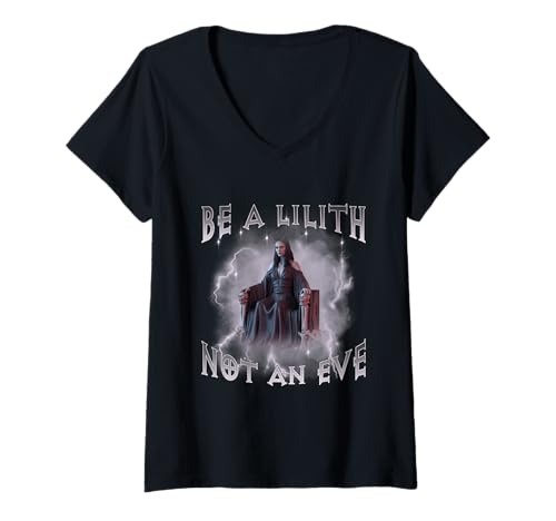 Damen Lilith Demon Gothic Mythology Satanic Dark Okkultes Bootleg T-Shirt mit V-Ausschnitt Damen Lilith Demon Gothic Mythology Satanic Dark Okkultes Bootleg T-Shirt mit V-Ausschnitt von Vintage Lilith Demon Design