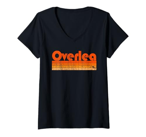 Damen Overlea, Maryland Retro 80er Jahre Stil T-Shirt mit V-Ausschnitt Damen Overlea, Maryland Retro 80er Jahre Stil T-Shirt mit V-Ausschnitt von Vintage Look Overlea, Maryland Souvenirs