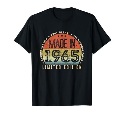 Vintage 1965 Limited Edition Retro Made in 1965 Herren Damen T-Shirt von Vintage Made in 1965 Retro 60th Birthday Ideas