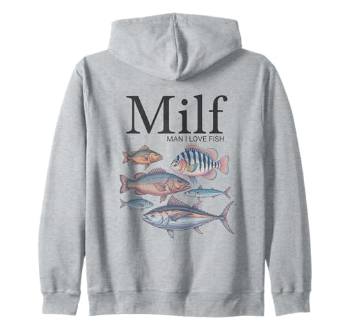 Milf Man I Love Fish Funny Fisherman Humor Nature Meme Kapuzenjacke Milf Man I Love Fish Funny Fisherman Humor Nature Meme Kapuzenjacke von Vintage Meme Collection for Gen Z