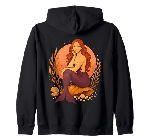 Meerjungfrau Meeresleben, Strand Bum Sommer Meerjungfrau Retro Damen Kapuzenjacke Meerjungfrau Meeresleben, Strand Bum Sommer Meerjungfrau Retro Damen Kapuzenjacke von Vintage Mermaid Beach Summer Vacation Girl Apparel
