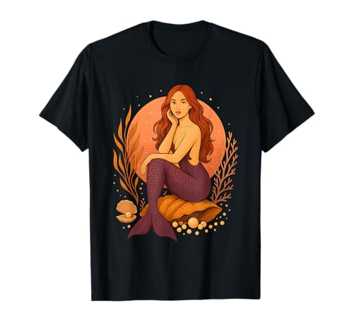 Meerjungfrau Meeresleben, Strand Bum Sommer Meerjungfrau Retro Damen T-Shirt Meerjungfrau Meeresleben, Strand Bum Sommer Meerjungfrau Retro Damen T-Shirt von Vintage Mermaid Beach Summer Vacation Girl Apparel