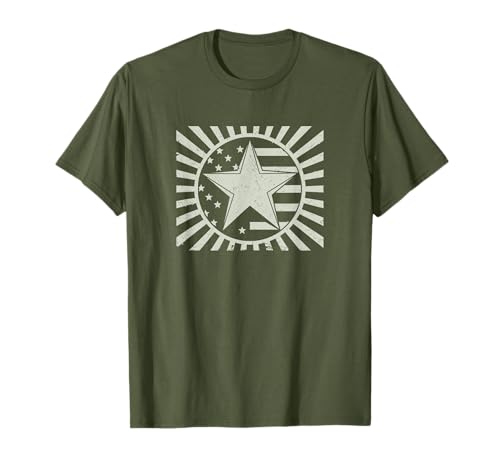 Militärarmee -Hemden für Jungen Taktisches Hemd Olivengrün T-Shirt von Vintage Military Apparel USA Patriotische