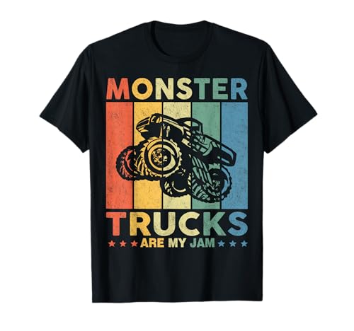 Vintage Monster Truck Are My Jam Retro Sunset T-Shirt für Jungen, Kleinkinder, Jugend & Erwachsene, Schwarz, Multicolored, S Vintage Monster Truck Are My Jam Retro Sunset T-Shirt für Jungen, Kleinkinder, Jugend & Erwachsene, Schwarz, Multicolored, S von Vintage Monster Truck Are My Jam Retro Sunset