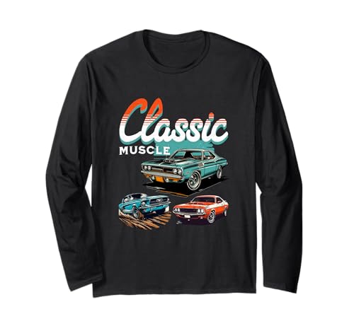 Classic Muscle Cars Retro American Oldtimer Guy Herren Damen Langarmshirt Classic Muscle Cars Retro American Oldtimer Guy Herren Damen Langarmshirt von Vintage Muscle Cars Apparel Gifts Shop