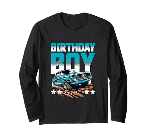 Geburtstag Junge Vintage Muscle Cars Familie Geburtstag Kinder Kleinkinder Langarmshirt Geburtstag Junge Vintage Muscle Cars Familie Geburtstag Kinder Kleinkinder Langarmshirt von Vintage Muscle Cars Apparel Gifts Shop
