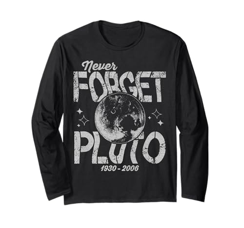 Vintage Never Forget Pluto Astronomie Space Retro Men Women Langarmshirt von Vintage Never Forget Pluto Space Kids Men Women