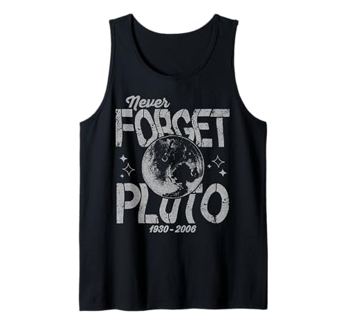 Vintage Never Forget Pluto Astronomie Space Retro Men Women Tank Top von Vintage Never Forget Pluto Space Kids Men Women